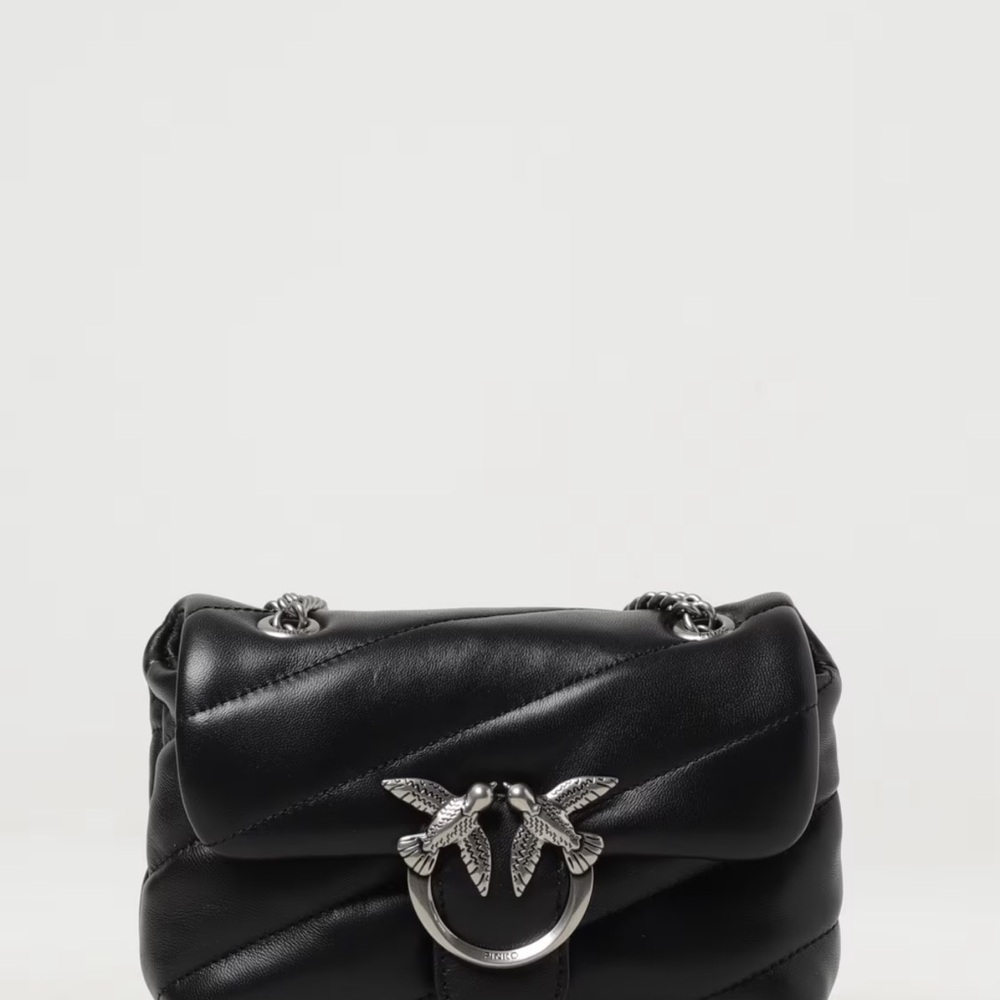 Pinko Mini puff Black Quilted Crossbody Bag